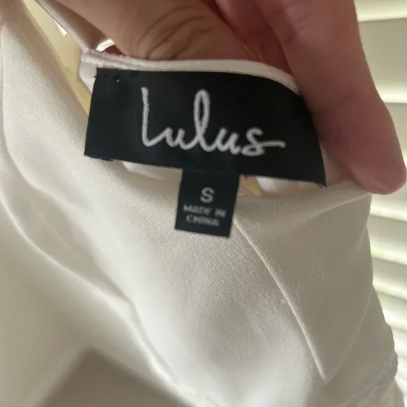 Lulus Midi Dress In the Name of Love White Crochet Lace Trumpet Bridal Small - Picture 11 of 14